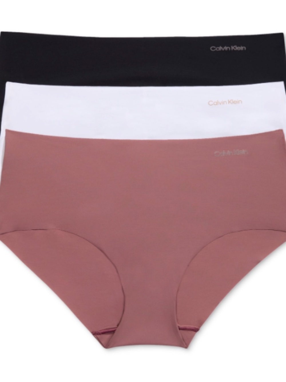 Calvin Klein Women's Invisibles Seamless Hipster 3-Pack Panties Size M 12526